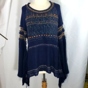 Free People Blue Sweater Top